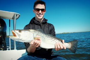 blue skies-wintertime fishing-east central florida-seatrout