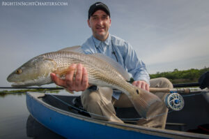 Right In Sight Charters-Mosquito Lagoon Fly Fishing-Redfish on fly